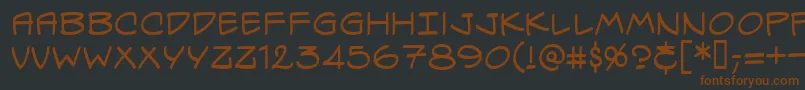 Specvbrg-fontti – ruskeat fontit mustalla taustalla