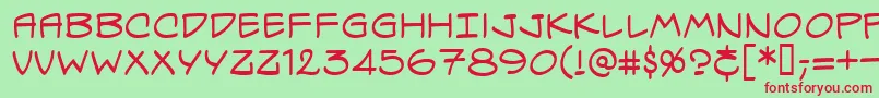 Specvbrg Font – Red Fonts on Green Background