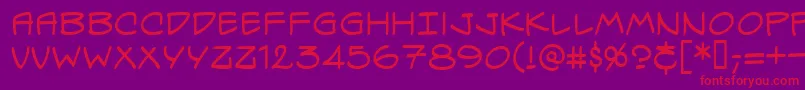 Specvbrg Font – Red Fonts on Purple Background