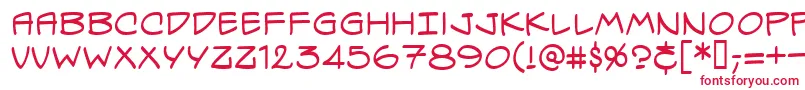 Specvbrg Font – Red Fonts on White Background