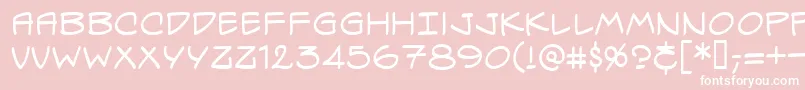 Specvbrg Font – White Fonts on Pink Background