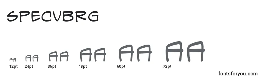 Размеры шрифта Specvbrg