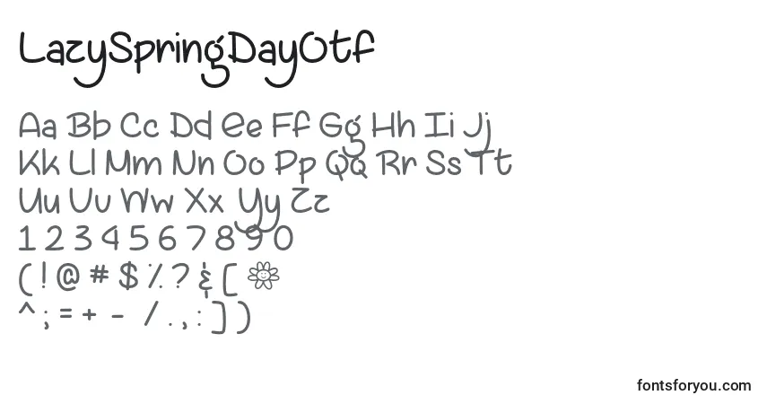 LazySpringDayOtf Font – alphabet, numbers, special characters