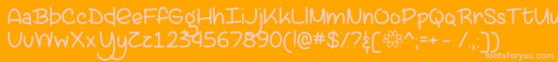 LazySpringDayOtf Font – Pink Fonts on Orange Background