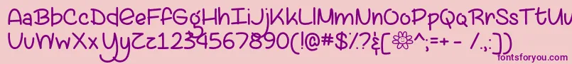 LazySpringDayOtf Font – Purple Fonts on Pink Background