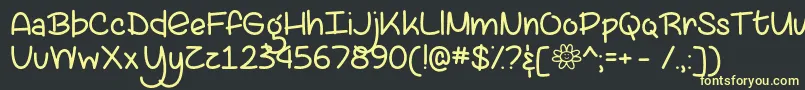 LazySpringDayOtf Font – Yellow Fonts on Black Background