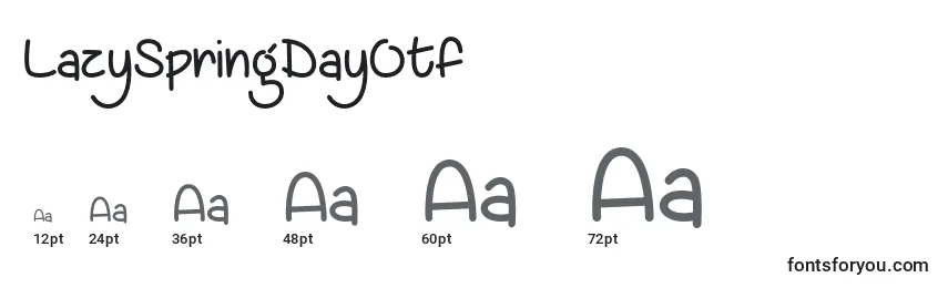 LazySpringDayOtf Font Sizes