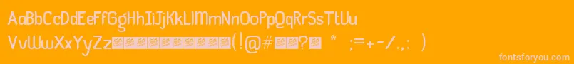 GuayabaSansPersonalUse Font – Pink Fonts on Orange Background