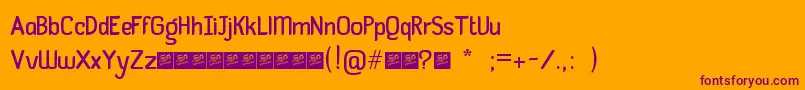 GuayabaSansPersonalUse Font – Purple Fonts on Orange Background