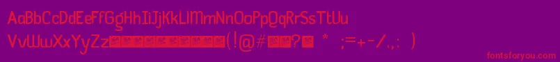 GuayabaSansPersonalUse Font – Red Fonts on Purple Background