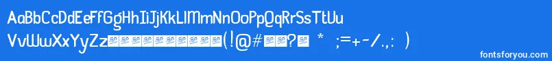 GuayabaSansPersonalUse Font – White Fonts on Blue Background