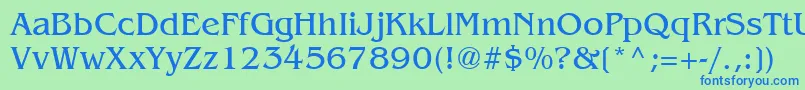 Agbengr Font – Blue Fonts on Green Background