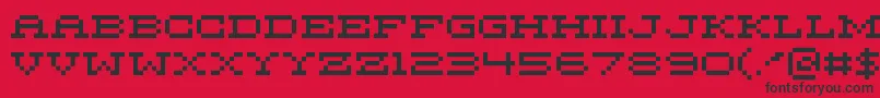 フォントMariettaFive – 赤い背景に黒い文字