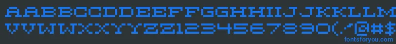 MariettaFive Font – Blue Fonts on Black Background