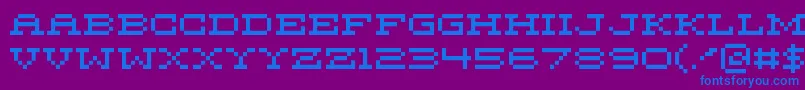 MariettaFive Font – Blue Fonts on Purple Background