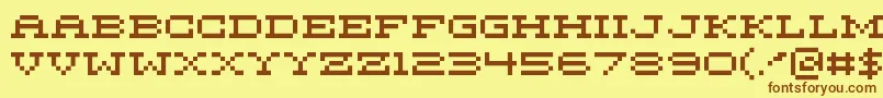 MariettaFive Font – Brown Fonts on Yellow Background