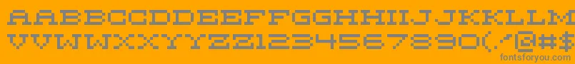 Czcionka MariettaFive – szare czcionki na pomarańczowym tle
