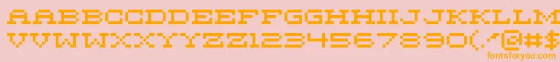 MariettaFive Font – Orange Fonts on Pink Background