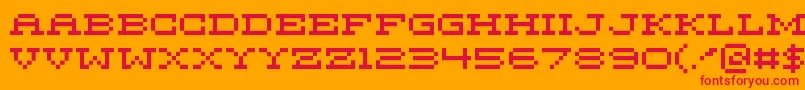 MariettaFive Font – Red Fonts on Orange Background