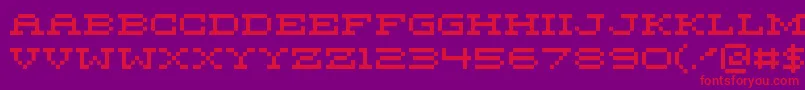 MariettaFive-Schriftart – Rote Schriften auf violettem Hintergrund
