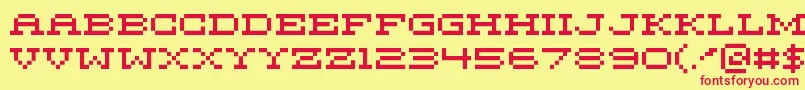 MariettaFive Font – Red Fonts on Yellow Background