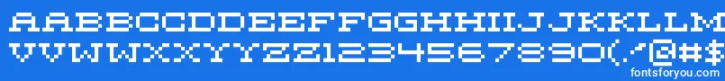 MariettaFive-Schriftart – Weiße Schriften auf blauem Hintergrund