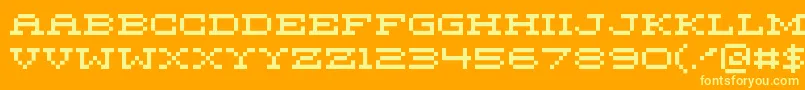 Czcionka MariettaFive – żółte czcionki na pomarańczowym tle