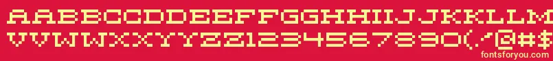 MariettaFive Font – Yellow Fonts on Red Background