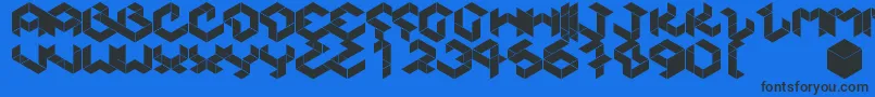 Kubikmeta Font – Black Fonts on Blue Background