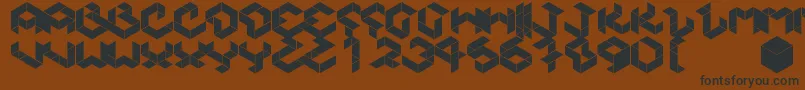 Kubikmeta Font – Black Fonts on Brown Background