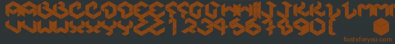 Kubikmeta Font – Brown Fonts on Black Background