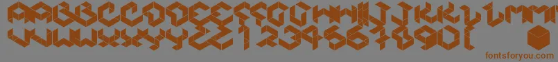 Kubikmeta Font – Brown Fonts on Gray Background
