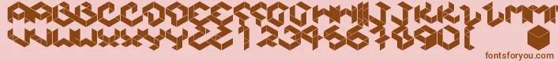Kubikmeta Font – Brown Fonts on Pink Background