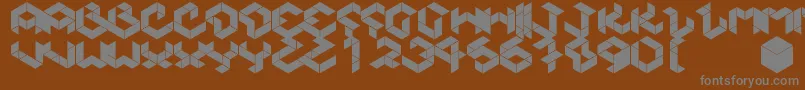 Kubikmeta Font – Gray Fonts on Brown Background