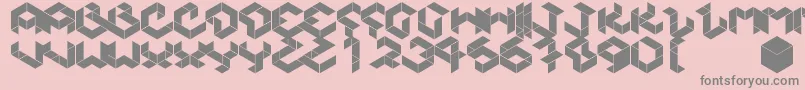 Kubikmeta Font – Gray Fonts on Pink Background