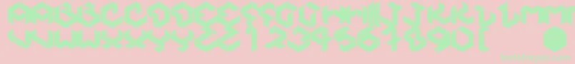 Kubikmeta Font – Green Fonts on Pink Background