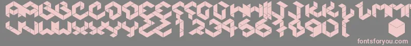 Kubikmeta Font – Pink Fonts on Gray Background