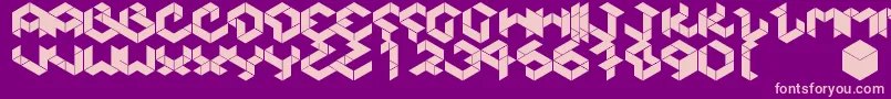Kubikmeta Font – Pink Fonts on Purple Background