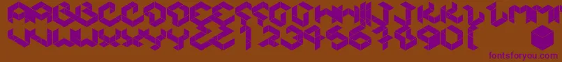 Шрифт Kubikmeta – фиолетовые шрифты на коричневом фоне
