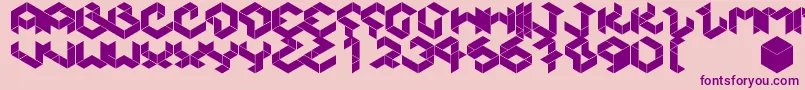 Kubikmeta Font – Purple Fonts on Pink Background