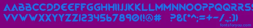 MagmawaveCaps Font – Blue Fonts on Purple Background