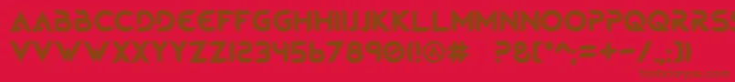 MagmawaveCaps Font – Brown Fonts on Red Background