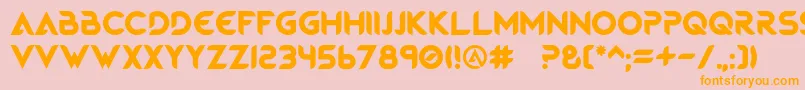 MagmawaveCaps Font – Orange Fonts on Pink Background