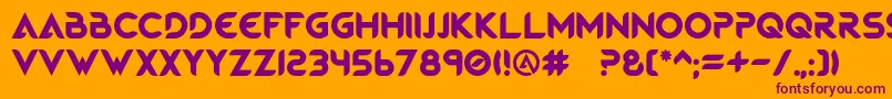 MagmawaveCaps Font – Purple Fonts on Orange Background