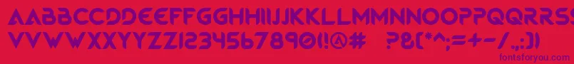 MagmawaveCaps Font – Purple Fonts on Red Background