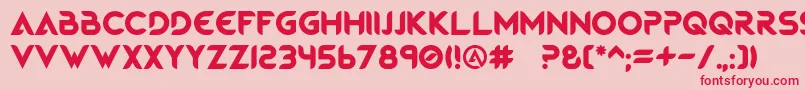 MagmawaveCaps Font – Red Fonts on Pink Background