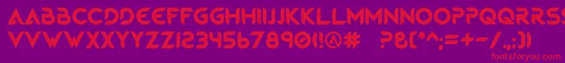 MagmawaveCaps Font – Red Fonts on Purple Background