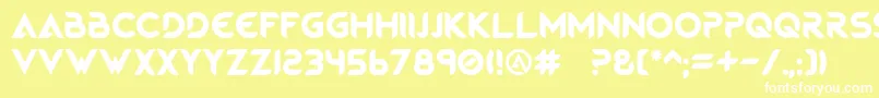 MagmawaveCaps Font – White Fonts on Yellow Background