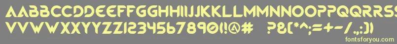 MagmawaveCaps-fontti – keltaiset fontit harmaalla taustalla