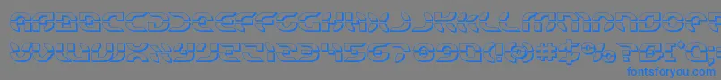 Starfighter3D Font – Blue Fonts on Gray Background